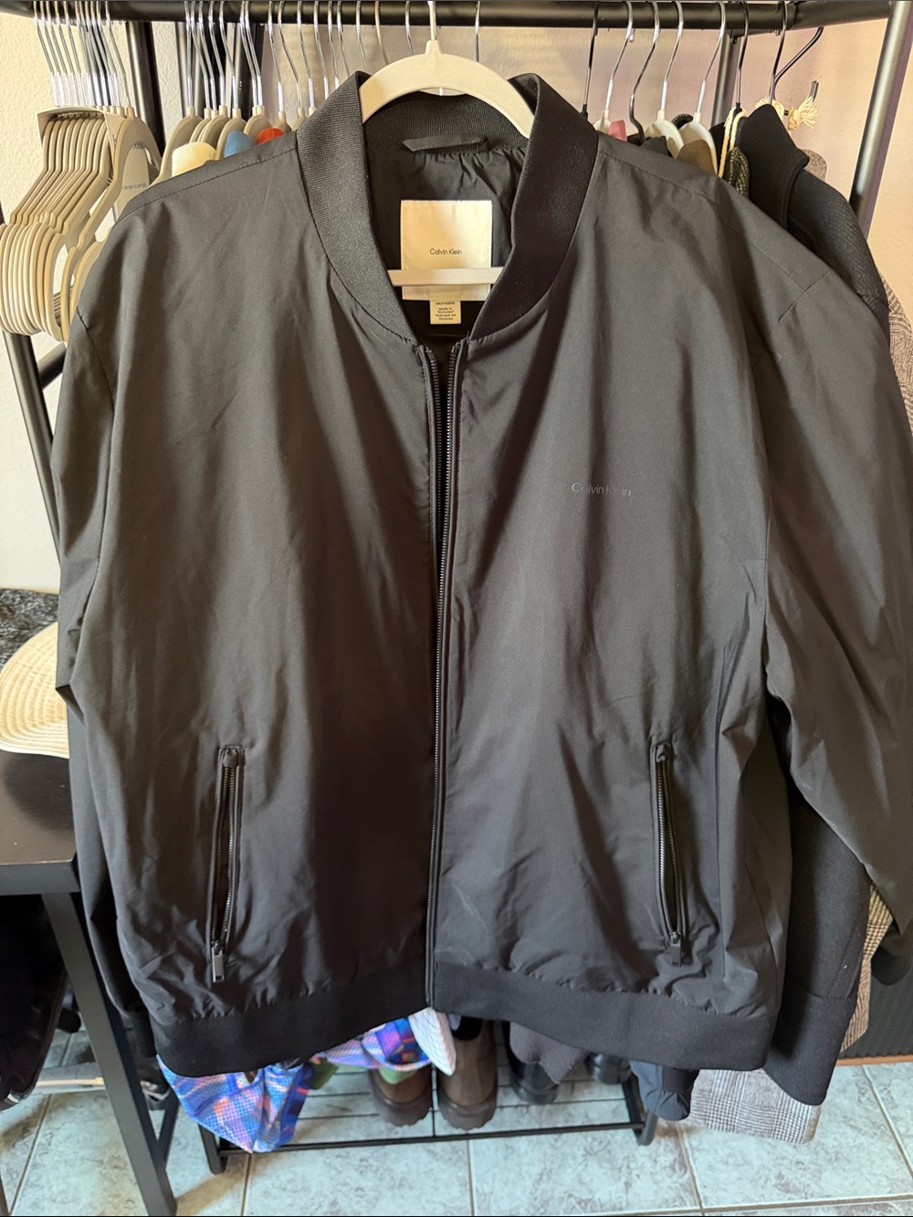 Calvin Klein Men's Black Bomber Jacket